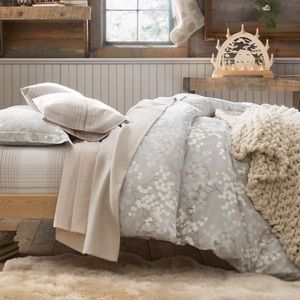 GARNET HILL Luxury Flannel Duvet Cover/Matching Pillowcases Bundle, Double/Queen